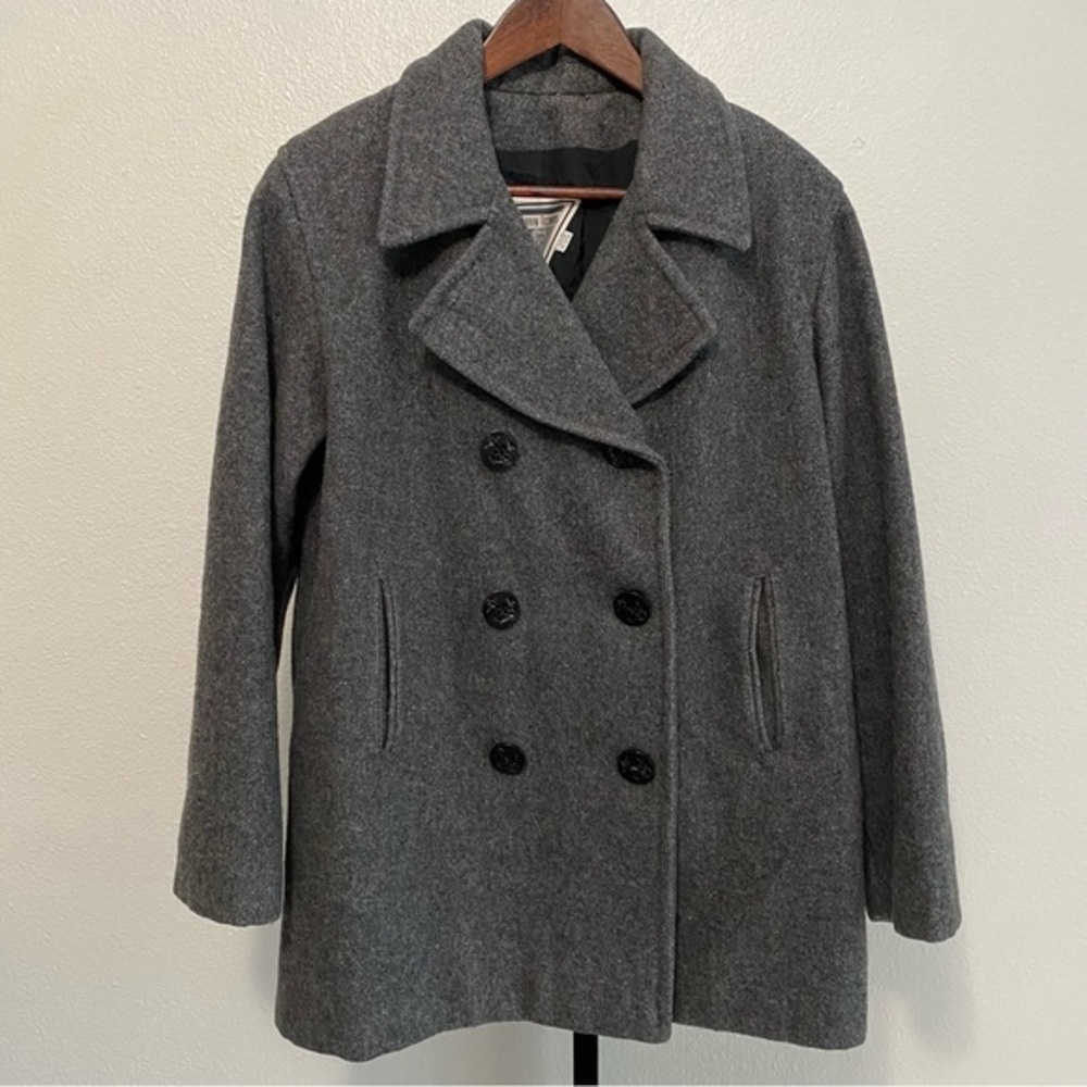 Vintage Double‎ Breasted Wool Pea Coat Womens 12 Heritage Old Money Quiet Luxury